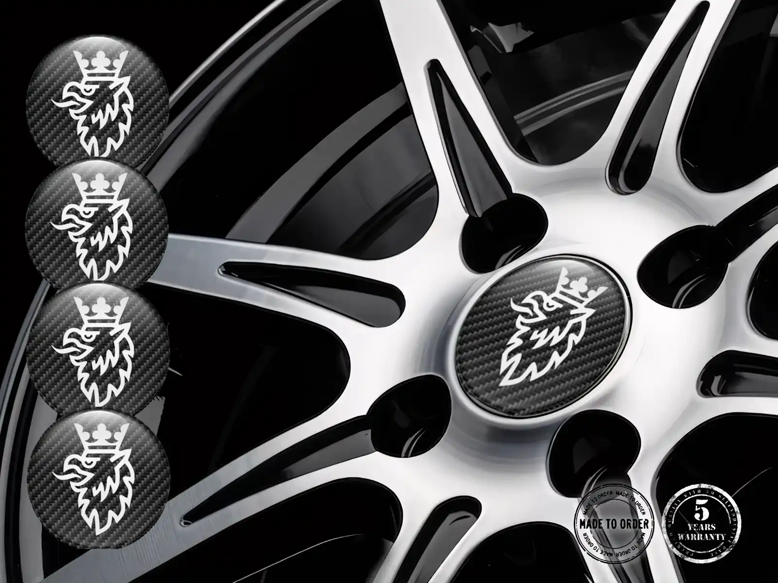 Saab Silikonaufkleber Ausgabe Individuelle Felgen-Embleme